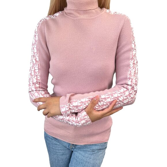 Christian Dior Vintage 2004 Trotter Monogram Ribbed Sweater #36 Top [105605] - Picture 1 of 13